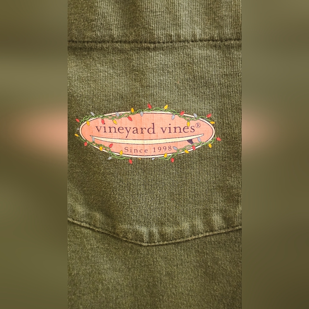 Vineyard Vines Dark Green Long Sleeve Tee. Size Medium. - Picture 3 of 7